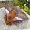 Frankiezhou Home Ginkgo Moth Plush Toy, Lifelike Ginkgo Moth Stuffed Animals 11in, Realistic Soft Big Moth Plushie Model Toy, Unique Plush Gift Collection for Kids, Small, Brown view 4