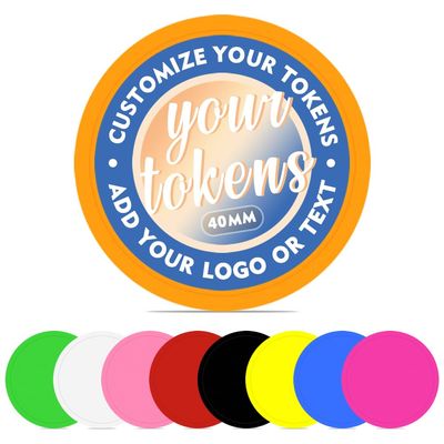 SUYANH 100 PCS Custom Plastic Poker Chips, Double Sided Full-Color Print Your Image and Text on Chips, Good for Party, Card Games and Late-Night Poker Games (Orange)
