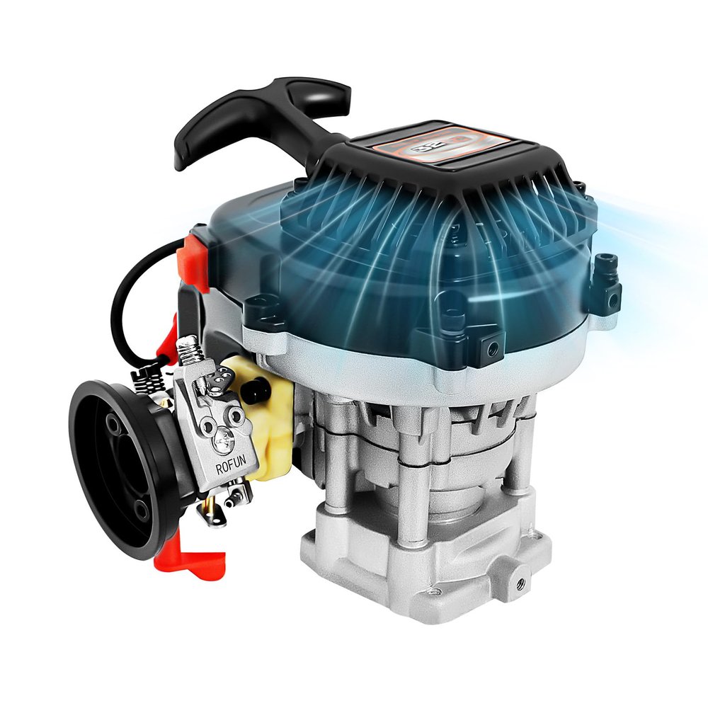 30.5CC Engine Motor, 2-stroke 4 Bolt Head Air-cooled Gasoline Engine 2.38/13000 kW/RPM Heavy Duty Parts Complete Engines for 1/5 Redcat HPI Rovan KM Baja 5B 5SC Car Part Engine