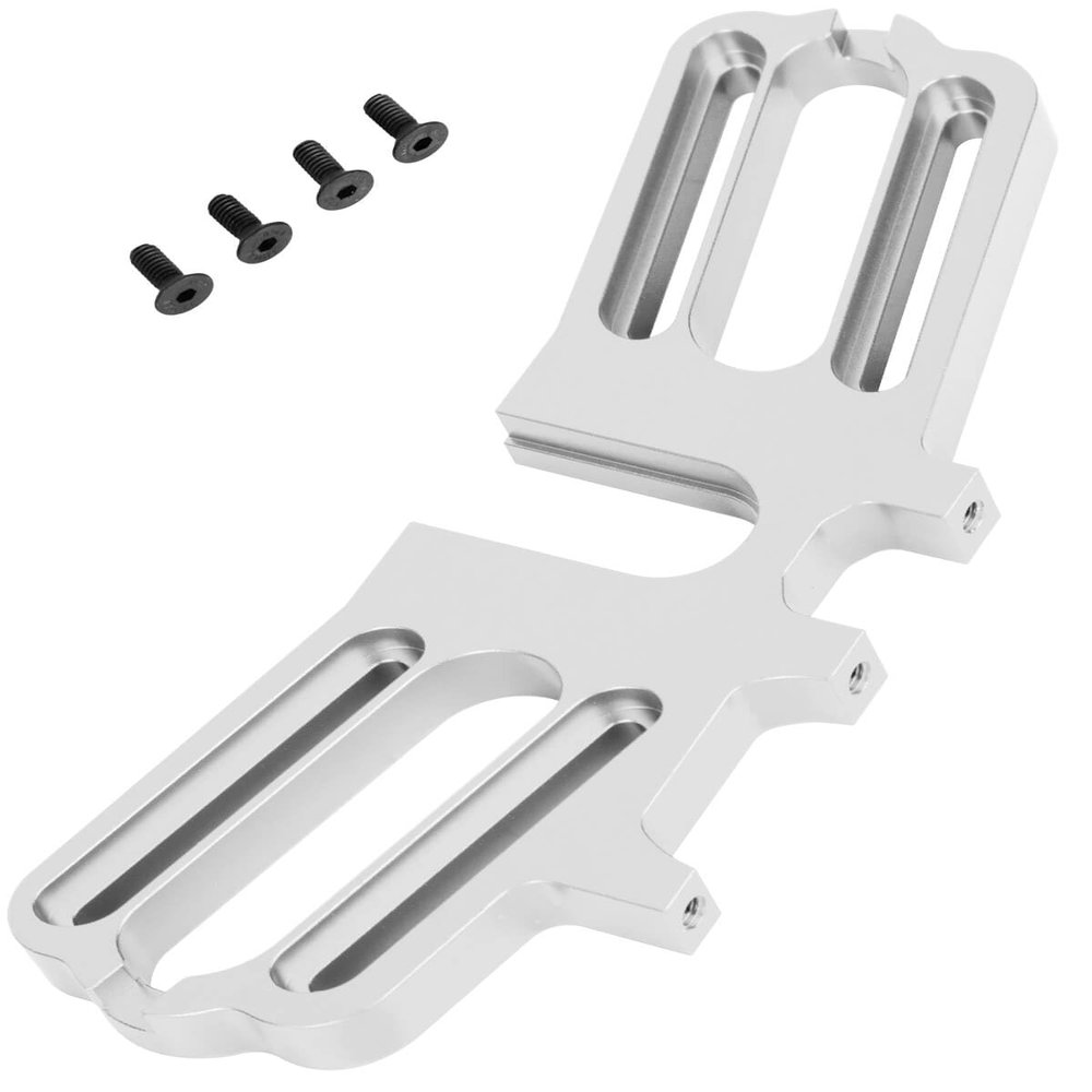 Aluminum Dual Motor Mount Upgrades Part for 1/7 Felony/Infraction/Limitless 6S BLX,BRCatWPark Large Pinions Motor Mount Fixed Bracket,Silver