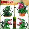 aphpaio Audrey 2 Piranha Plant Building Toys Sets, Little Shop of Horrors Flowers Cannibal with Openable Mouth Building Blocks, Gift for TV Fans Halloween Christmas Kids Ages 8+ view 2