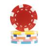 JIESITE 11.5 Gram Poker Chips ABS Monte Carlo Poker Chips Casino Grade Poker Chip for Texas Hold'em, Blackjack,Card Night Poker Games-Pack of 50 (Orange) view 3