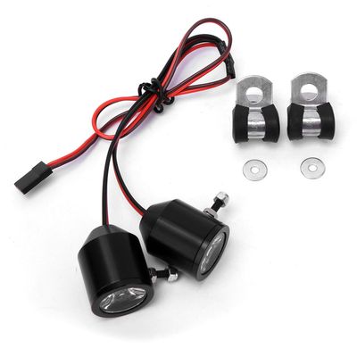 Aluminum Alloy RC Car 3W LED Light Easy Installation for All Types of Remote Control Car (Black)