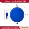 LFCXHTY Blue Link Balloons 6 Inch 120 Pcs Latex Quick Linking Balloon for Birthday Wedding Party Festival Decorations view 2