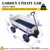 QUAWIP Outdoor Wagon All Terrain Rally Vehicle, (with Removable Wooden Side Panels Pneumatic Tires) Big Foot Board Car Christmas Kids Car Outdoor Camping All Terrain Rally Vehicle (Blue) view 2