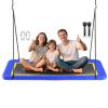 60'' Rectangle Platform Tree Swing for Kids and Adults, Giant Flying Swing with Adjustable Hanging Strap, Waterproof Textilene Fabric Tear & UV Resistant, Swings Set for Backyard Garden (Blue 02) view 1