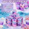 48 Pack Mini Galaxy & Mermaid Slime Cups | Super Soft & Non-Sticky Party Favors for Kids, Bulk Classroom Prizes, Birthday Gift, Goodie Bag Stuffers for Boys and Girls Ages 8-12 view 3