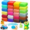 Air Dry Clay 24 Colors, Modeling Clay for Kids, DIY Molding Magic Clay, Gift for Kids Boys Girls view 1