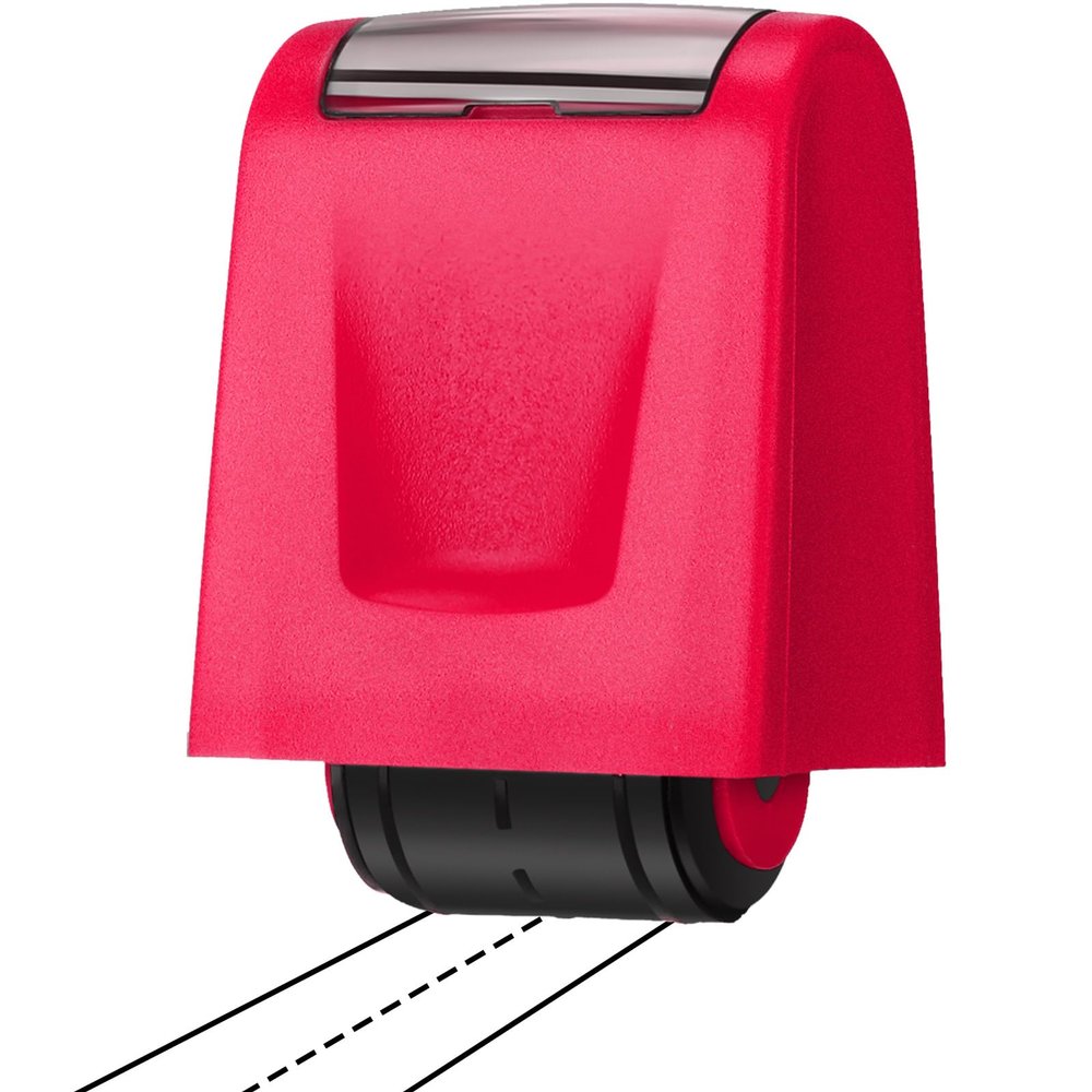 Sherr Dashed Handwriting Lines Practice Roller Stamps for Teacher Classroom Rolling Stamps Handwriting Practice Tool for School Gift for Kid Parents Preschool Kindergarten Education(Rose Red)
