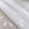 HooHero White 54 Wide Sheer Curtains Living Kids NurseryRoom Bedroom White Embroidered Branches Leaves Curtians view 1