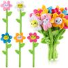 10 Pcs Plush Sunflower Flower Stuffed Bendable Stems Plush Bouquet Toy Soft Rose Flower 12.6 Inch for Christmas Classroom 2026 Mother's Day Valentines Day Girl Girlfriend Wife(10 Pcs Colorful Daisy) view 1
