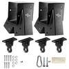 ABUSA Heavy Duty Swing Sets Brackets Including 2 Black A-Frame Swing Set Brackets and 4 Black Swing Hangers for Playground Equipment Mounting Parts Hardware Included (Black) view 1