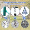 6-in-1 Swing Set for Kids, Heavy-Duty Metal A-Frame Outdoor Playground, 700 lbs Weight Capacity view 4