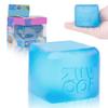 Stress Cube Squishy Stress Balls for Adults Kids Sensory Fidget Toy for Your Best Mellow and Chill - Fidget Ice Cubes-Square Shape with Filling in Blue (Blue Cube) view 1