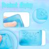 Stress Cube Squishy Stress Balls for Adults Kids Sensory Fidget Toy for Your Best Mellow and Chill - Fidget Ice Cubes-Square Shape with Filling in Blue (Blue Cube) view 2