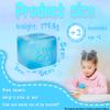 Stress Cube Squishy Stress Balls for Adults Kids Sensory Fidget Toy for Your Best Mellow and Chill - Fidget Ice Cubes-Square Shape with Filling in Blue (Blue Cube) view 3
