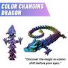 Amerimaker 20" Articulated 3D Printed Dragon Flexible Fidget Toy for Kids & Teens, Dragon Egg Hunt Gift, Mythical Figurine (Rainbow) view 2