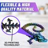 Amerimaker 20" Articulated 3D Printed Dragon Flexible Fidget Toy for Kids & Teens, Dragon Egg Hunt Gift, Mythical Figurine (Rainbow) view 4