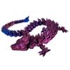 20" Articulated 3 Dimensional Printed Dragon  Color-Changing Fidget Figurine, Flexible Desktop Toy, Mythical Figure, Made in USA, 3D printed toys - Valentines Day gift for Boys and Girls (Blue/Red) view 1