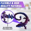 20" Articulated 3 Dimensional Printed Dragon  Color-Changing Fidget Figurine, Flexible Desktop Toy, Mythical Figure, Made in USA, 3D printed toys - Valentines Day gift for Boys and Girls (Blue/Red) view 4
