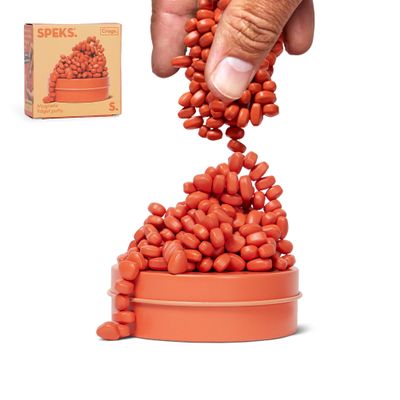 Speks Crags Ferrite Putty | 150+ Ferrite Stones in a Tin | Fidget Toy for Adults & Teens 14+ | Desk Toy for Office or Stress Relief Present | Matte Coral, Small