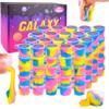 102 Pack Bulk Galaxy Slime Kit, Party Favors for Kids Slime Cup Bulk DIY Stress Relief Putty Toy Stretchy & Non-Sticky Valentine Day Easter Birthday Goodie Bag Stuffer Classroom Reward for Girls Boys view 1