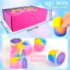102 Pack Bulk Galaxy Slime Kit, Party Favors for Kids Slime Cup Bulk DIY Stress Relief Putty Toy Stretchy & Non-Sticky Valentine Day Easter Birthday Goodie Bag Stuffer Classroom Reward for Girls Boys view 4