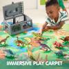 JOYIN Dinosaur Toys with Activity Play Mat & Storage Cage, 19 PCS Realistic Dinosaur Figures & Trees for Toddlers Kids Ages 3-5, Ideal for Boys and Girls Gift view 2