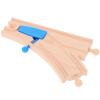TOYANDONA Wooden Train Track Rail Station Accessory Curved Switch Tracks Toy Train Accessories view 1