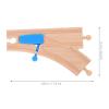 TOYANDONA Wooden Train Track Rail Station Accessory Curved Switch Tracks Toy Train Accessories view 2