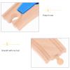 TOYANDONA Wooden Train Track Rail Station Accessory Curved Switch Tracks Toy Train Accessories view 3