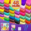 Air Dry Clay 48 Colors, Modeling Clay for Kids, DIY Molding Magic Clay, Gift for Kids Boys Girls view 2