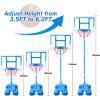 Shylizard Kids Toy Gift for 3 4 5 6 7 8 Years Old, Kids Basketball Hoop Adjustable Height 3.5FT-6.2FT, Mini Basketball Hoop for Boys Girls, Basketball Goal Toys Outdoor Indoor Game Gifts(Blue) view 2