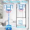 Shylizard Kids Toy Gift for 3 4 5 6 7 8 Years Old, Kids Basketball Hoop Adjustable Height 3.5FT-6.2FT, Mini Basketball Hoop for Boys Girls, Basketball Goal Toys Outdoor Indoor Game Gifts(Blue) view 4