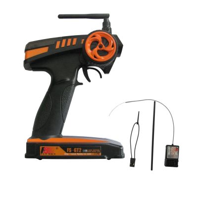 Luzhengyang 2 CH RC Transmitter Receiver Kit GR3E Receiver FS-GT2 Transmitter for RC Trucks & Boats, AFHDS System, Jamming, Low Power Consumption, LED Display, Targeted at RC Enthusiasts,