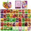 45Pcs Fruits and Vegetables Cognitive Cards,Realistic Fruit and Vegetable Cognitive Pictures Flash Cards, Portable Waterproof Flashcards view 1