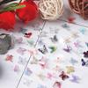 60 Pcs Small Resin Butterflies Mini Butterfly Figures 3D Butterfly Nail Charms Colorful Tiny Butterflies Little Butterfly Figurines Butterfly Nail Art Supplies for Fairy Garden Dollhouse view 2