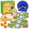 Edulok Toddler Learning Clock, Telling Time Teaching Clock for Kids, Math Manipulatives, Math Puzzle Games, Kindergarten Educational Sensory Toys, Preschool Learning Activities, Homeschool Supplies view 1