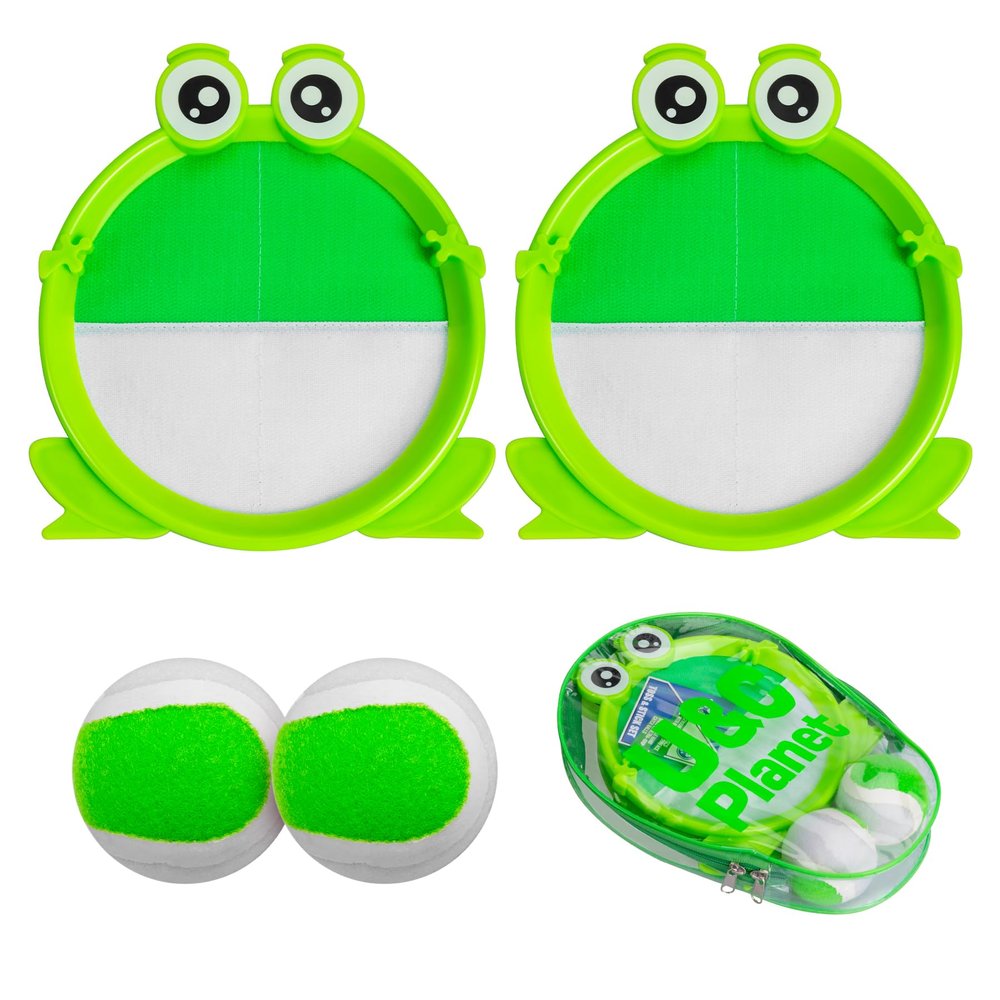 EVERICH TOY Upgraded Toss and Catch Ball Game Set, Kids Toy Stocking Stuffers for Boys Girls Ages 3-12, Includes 2 Paddles 2 Sticky Balls, Water-Resistant Indoor Outdoor Toy for Beach Pool Yard