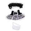 niannyyhouse 10cm~15cm 20cm 40cm Plush Doll Clothes Headdress Dresses Bibs Maid Outfit Doll Dressup (Black 40cm) view 1