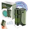 60x-120x Mini Pocket Microscope for Kids Adults, Portable Handheld Microscope with Microscope Slides, Miniscope Portable Microscope for Kids Little Scientist Students School Minilabsters Education view 1