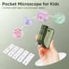 60x-120x Mini Pocket Microscope for Kids Adults, Portable Handheld Microscope with Microscope Slides, Miniscope Portable Microscope for Kids Little Scientist Students School Minilabsters Education view 3