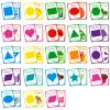 49PCS Shapes and Colors Cognitive Cards, Colour Flash Cards,Portable Waterproof Geometry Learning Flashcards view 2