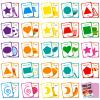 49PCS Shapes and Colors Cognitive Cards, Colour Flash Cards,Portable Waterproof Geometry Learning Flashcards view 3