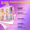 49PCS Shapes and Colors Cognitive Cards, Colour Flash Cards,Portable Waterproof Geometry Learning Flashcards view 4