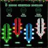 8PCS Light up Christmas Necklace, LED Christmas Accessories with 7 Bulbs, 3 Modes Xmas Color Stripes Necklace, Snowflakes Bell Tree Candy Cane, Festive Decor for Ugly Sweater New Year Party Supplies view 3