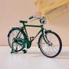 JIALINXIA 7.1 Inch Long Miniature Alloy Bicycle Model, Metal Bike Decor for Bookshelf, Desk, Home Office, Coffee Bar and Collectors Green view 1