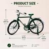 JIALINXIA 7.1 Inch Long Miniature Alloy Bicycle Model, Metal Bike Decor for Bookshelf, Desk, Home Office, Coffee Bar and Collectors Green view 2