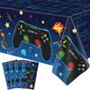 4 Pack Video Game Tablecloth Video Game Birthday Decoration Gaming Birthday Party Supplies 86 x 51 Rectangle Plastic Game party Table Cover for Kids Boys Girls Video Game Party Decorations Favors view 1
