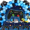 4 Pack Video Game Tablecloth Video Game Birthday Decoration Gaming Birthday Party Supplies 86 x 51 Rectangle Plastic Game party Table Cover for Kids Boys Girls Video Game Party Decorations Favors view 3